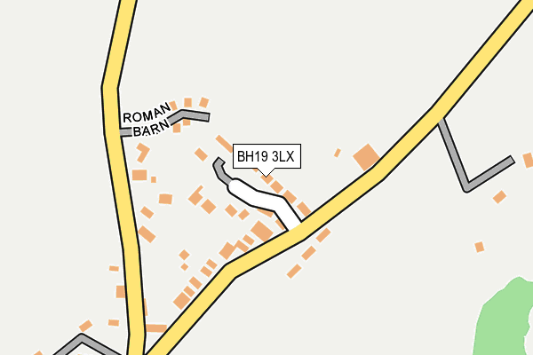 BH19 3LX map - OS OpenMap – Local (Ordnance Survey)