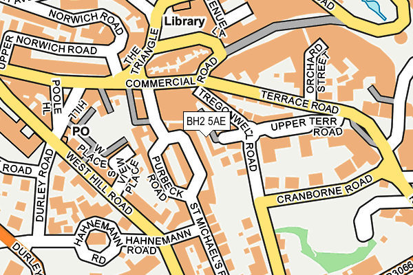 BH2 5AE map - OS OpenMap – Local (Ordnance Survey)