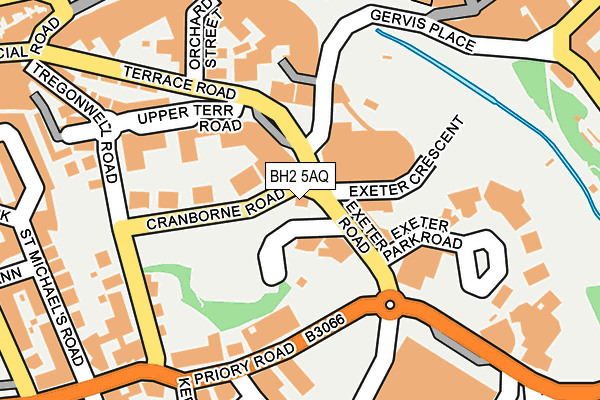 BH2 5AQ map - OS OpenMap – Local (Ordnance Survey)
