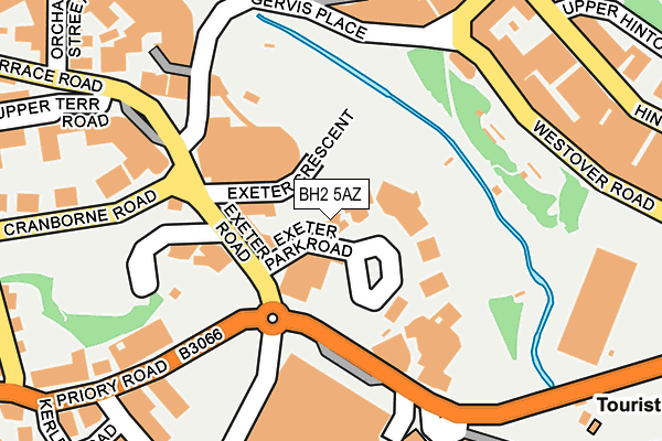 BH2 5AZ map - OS OpenMap – Local (Ordnance Survey)
