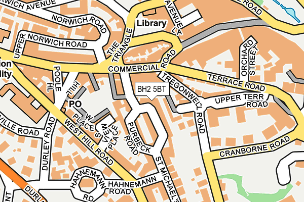 BH2 5BT map - OS OpenMap – Local (Ordnance Survey)
