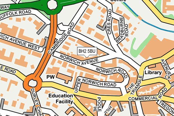 BH2 5BU map - OS OpenMap – Local (Ordnance Survey)