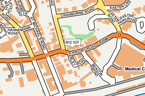 BH2 5DF map - OS OpenMap – Local (Ordnance Survey)