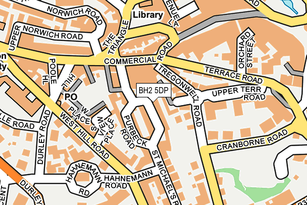 BH2 5DP map - OS OpenMap – Local (Ordnance Survey)