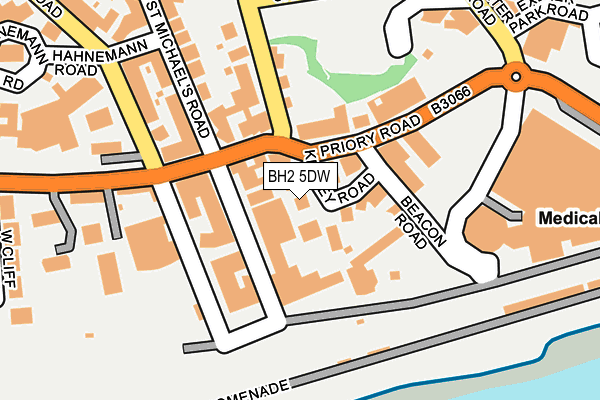 BH2 5DW map - OS OpenMap – Local (Ordnance Survey)