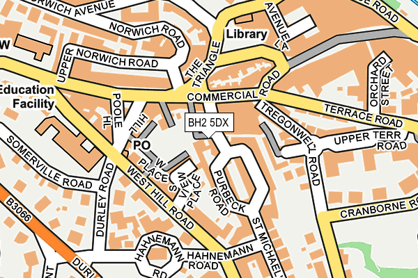 BH2 5DX map - OS OpenMap – Local (Ordnance Survey)