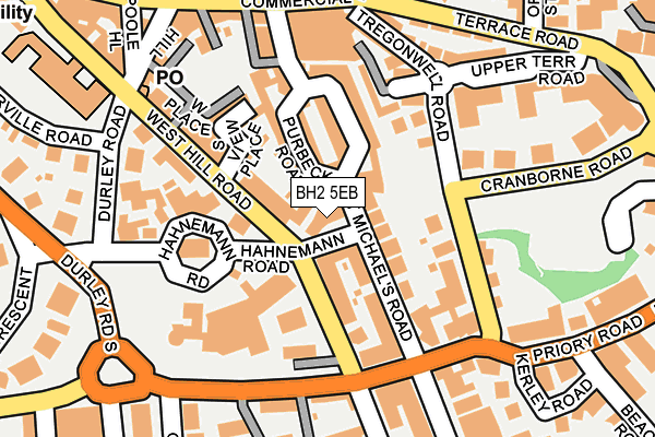 BH2 5EB map - OS OpenMap – Local (Ordnance Survey)