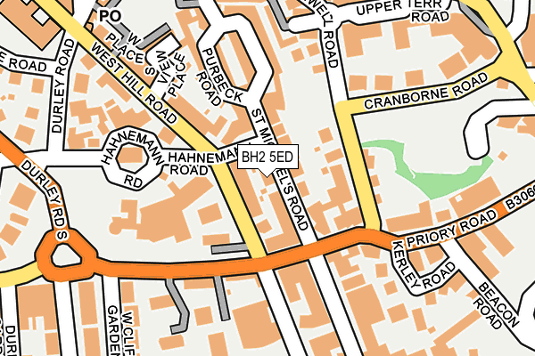 BH2 5ED map - OS OpenMap – Local (Ordnance Survey)
