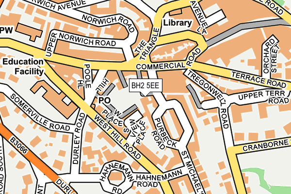 BH2 5EE map - OS OpenMap – Local (Ordnance Survey)
