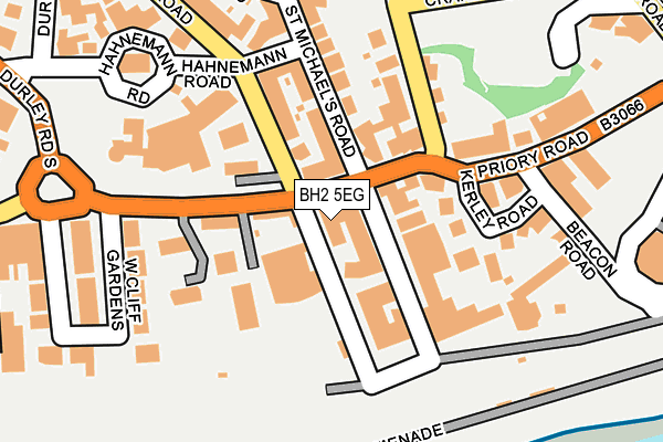 BH2 5EG map - OS OpenMap – Local (Ordnance Survey)