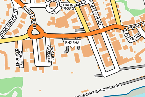 BH2 5HA map - OS OpenMap – Local (Ordnance Survey)