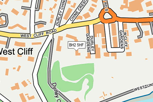 BH2 5HF map - OS OpenMap – Local (Ordnance Survey)