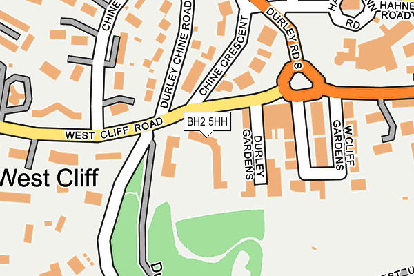 BH2 5HH map - OS OpenMap – Local (Ordnance Survey)