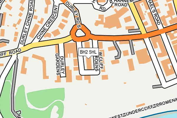 BH2 5HL map - OS OpenMap – Local (Ordnance Survey)
