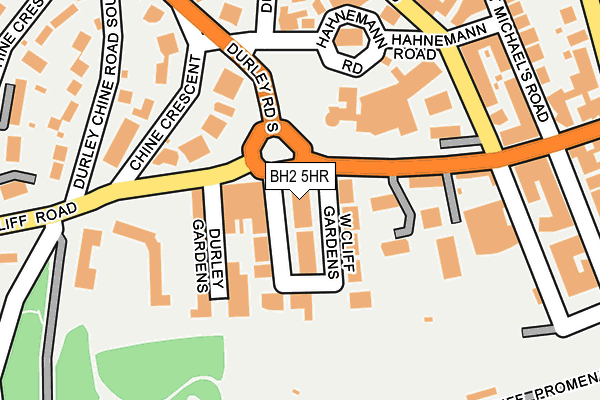 BH2 5HR map - OS OpenMap – Local (Ordnance Survey)