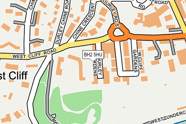BH2 5HU map - OS OpenMap – Local (Ordnance Survey)