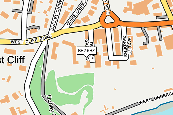 BH2 5HZ map - OS OpenMap – Local (Ordnance Survey)