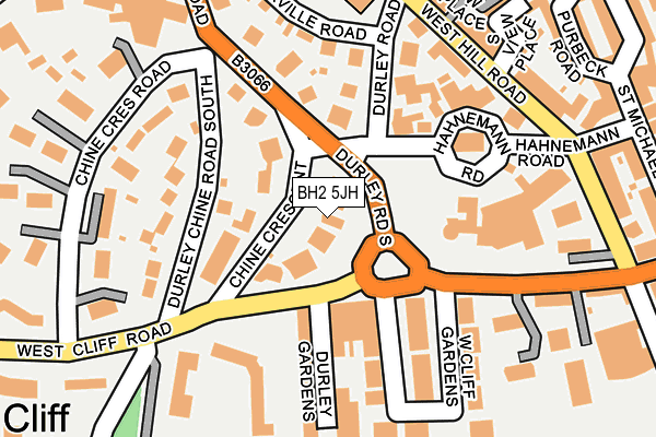 BH2 5JH map - OS OpenMap – Local (Ordnance Survey)