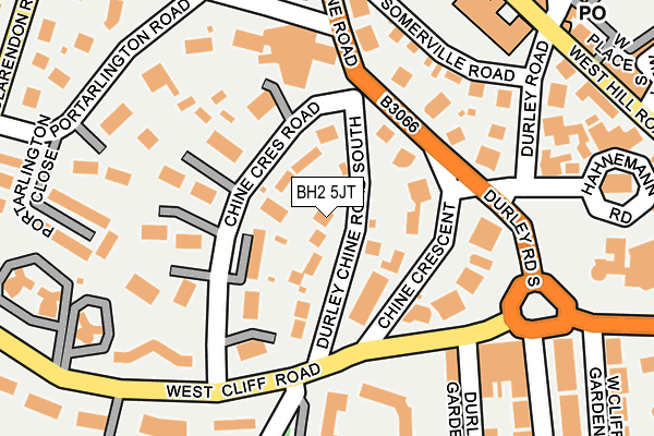 BH2 5JT map - OS OpenMap – Local (Ordnance Survey)