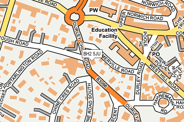 BH2 5JU map - OS OpenMap – Local (Ordnance Survey)