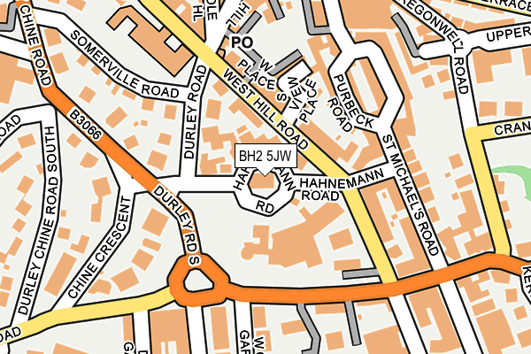 BH2 5JW map - OS OpenMap – Local (Ordnance Survey)
