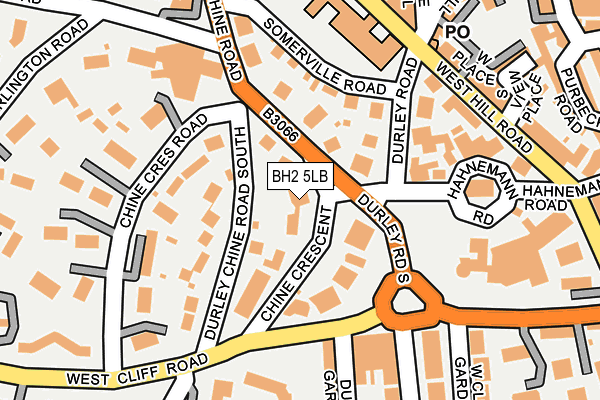 BH2 5LB map - OS OpenMap – Local (Ordnance Survey)