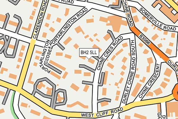 BH2 5LL map - OS OpenMap – Local (Ordnance Survey)