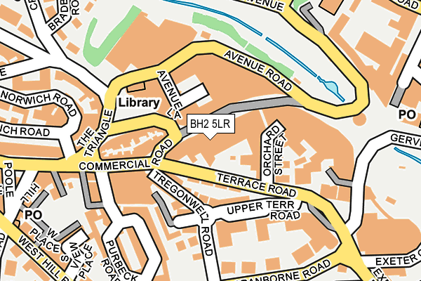 BH2 5LR map - OS OpenMap – Local (Ordnance Survey)