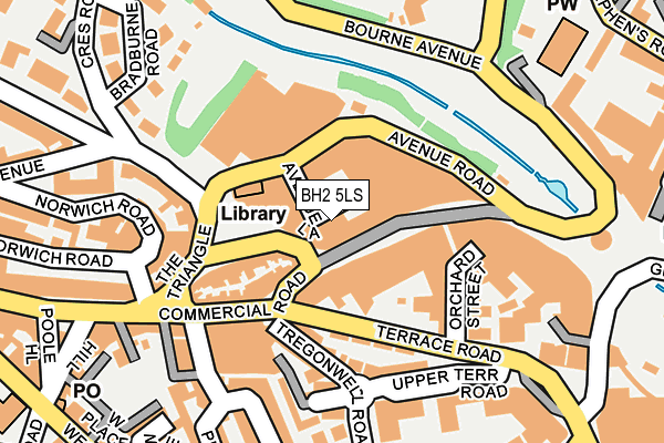 BH2 5LS map - OS OpenMap – Local (Ordnance Survey)