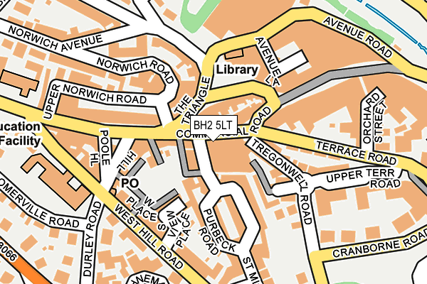 BH2 5LT map - OS OpenMap – Local (Ordnance Survey)