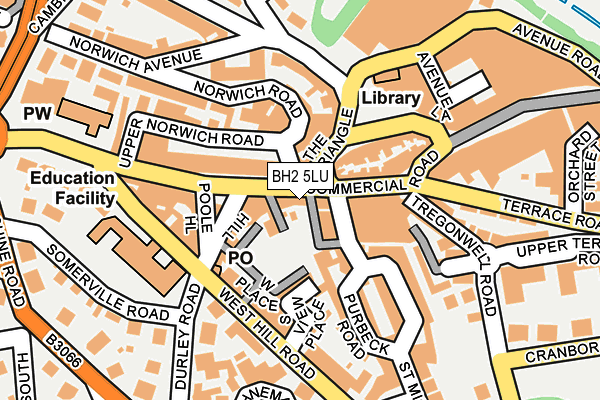BH2 5LU map - OS OpenMap – Local (Ordnance Survey)