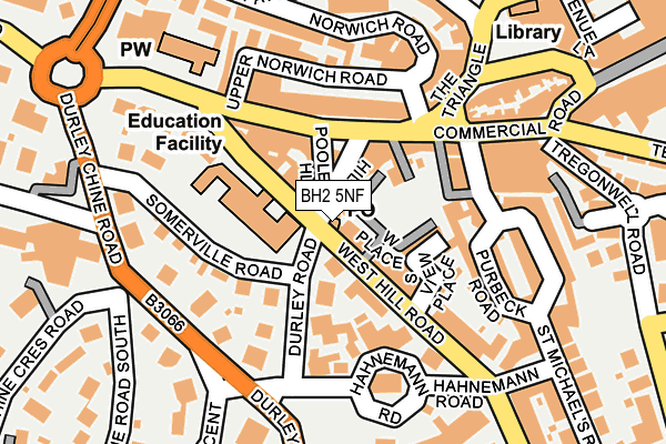 BH2 5NF map - OS OpenMap – Local (Ordnance Survey)