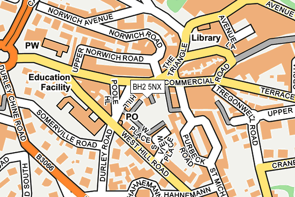 BH2 5NX map - OS OpenMap – Local (Ordnance Survey)