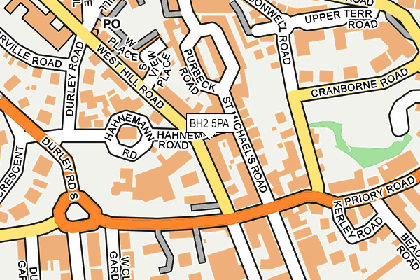 BH2 5PA map - OS OpenMap – Local (Ordnance Survey)