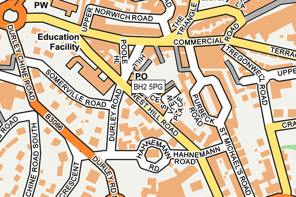 BH2 5PG map - OS OpenMap – Local (Ordnance Survey)
