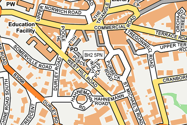 BH2 5PN map - OS OpenMap – Local (Ordnance Survey)