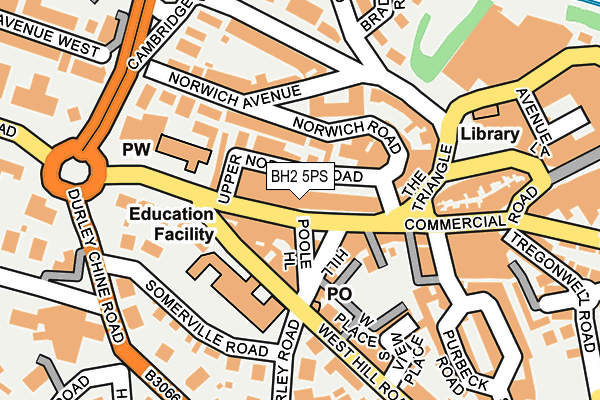 Map of 37 POOLE ROAD, BOURNEMOUTH, (MANAGEMENT) LIMITED at local scale