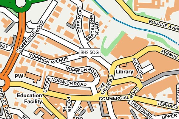 BH2 5QG map - OS OpenMap – Local (Ordnance Survey)