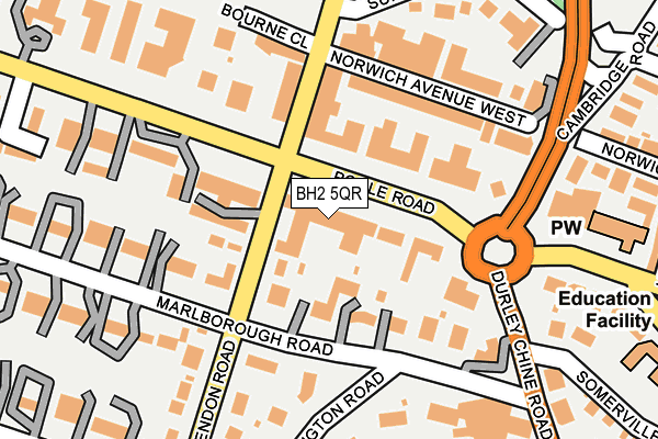 BH2 5QR map - OS OpenMap – Local (Ordnance Survey)