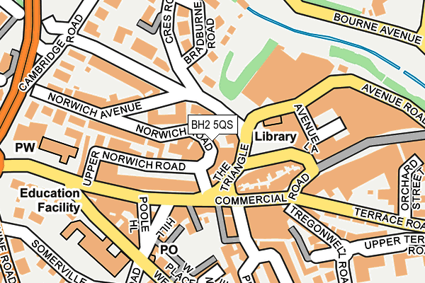 BH2 5QS map - OS OpenMap – Local (Ordnance Survey)