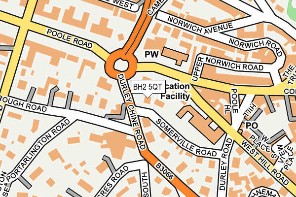 BH2 5QT map - OS OpenMap – Local (Ordnance Survey)