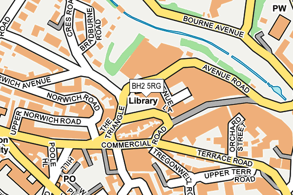 BH2 5RG map - OS OpenMap – Local (Ordnance Survey)