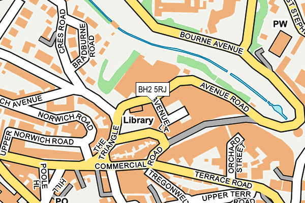 BH2 5RJ map - OS OpenMap – Local (Ordnance Survey)