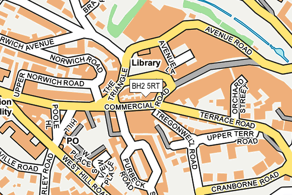 BH2 5RT map - OS OpenMap – Local (Ordnance Survey)