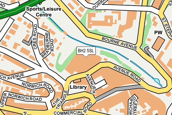 BH2 5SL map - OS OpenMap – Local (Ordnance Survey)