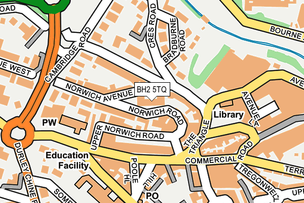 BH2 5TQ map - OS OpenMap – Local (Ordnance Survey)