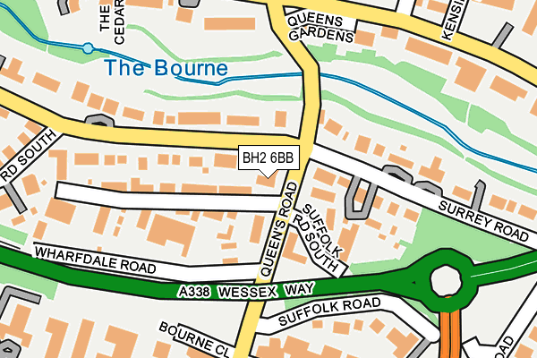 BH2 6BB map - OS OpenMap – Local (Ordnance Survey)