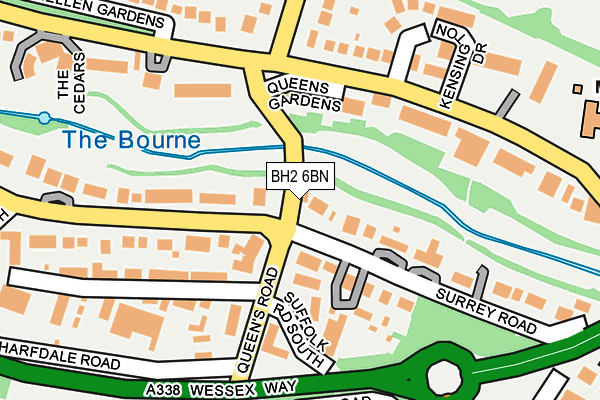 BH2 6BN map - OS OpenMap – Local (Ordnance Survey)