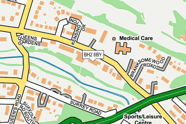 BH2 6BY map - OS OpenMap – Local (Ordnance Survey)