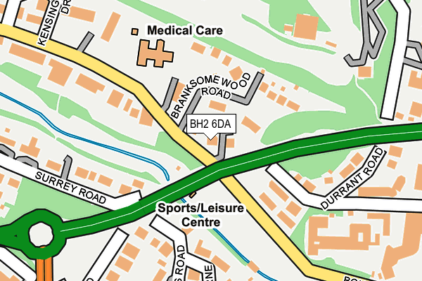 BH2 6DA map - OS OpenMap – Local (Ordnance Survey)